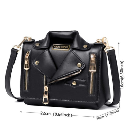 Synthetic Leather Shoulder Crossbody Bags Jacket Shape Totes Purses 22*10*16 CM
