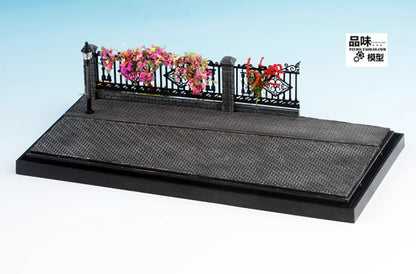1/72 War Ii European Street Scene Display Platform Finished Model（No Doll car）
