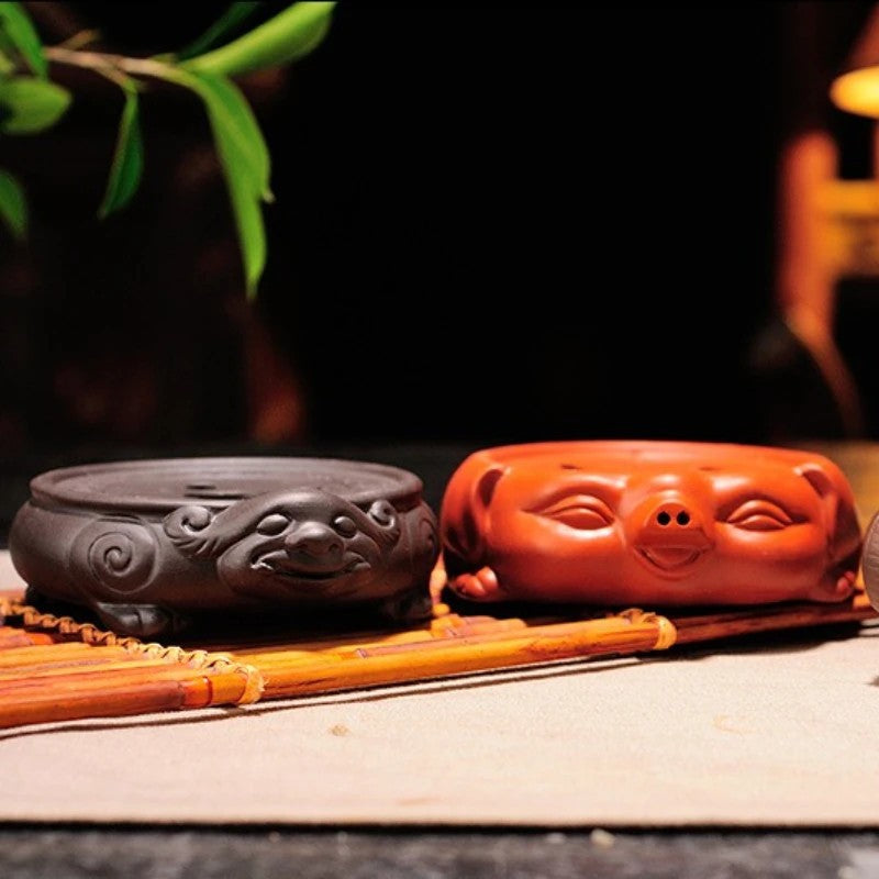 11cm Chinese Purple Clay Handmade Teapot Pad Pot Holder Tea Tray Base Tea Holder