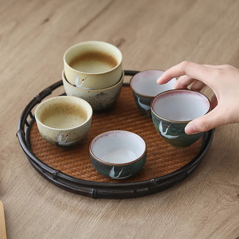 1pc 100ml Chinese Style Ceramic Teacup Coffee Cup Tea Bowl Set household Tea cup