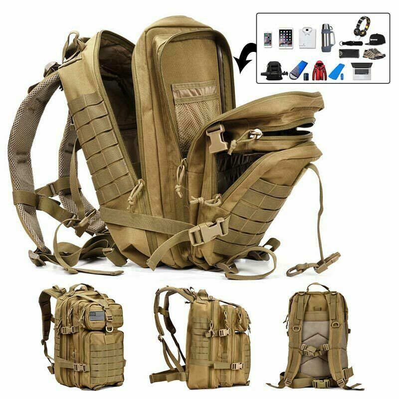 Men Army Tactical Large Backpack Sport Hiking Camping Hunting Rucksack Bags