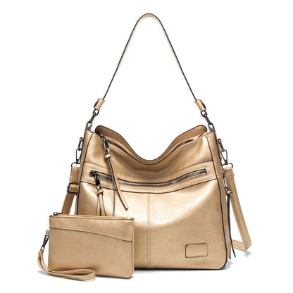Winter Women Handbags Shoulder Bags Travel Weekend Leather Bag with Purse
