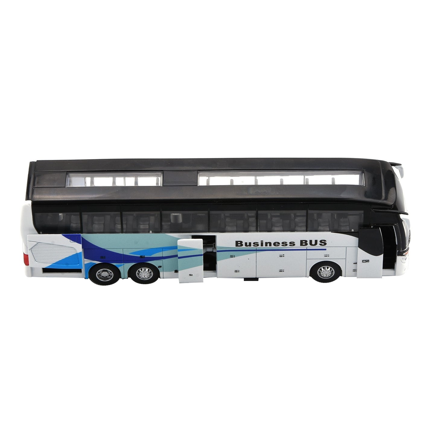 1/32 Sound&Light Sightseeing Bus Model Vehicle Toy Car Kids Xmas Gift Pull Back