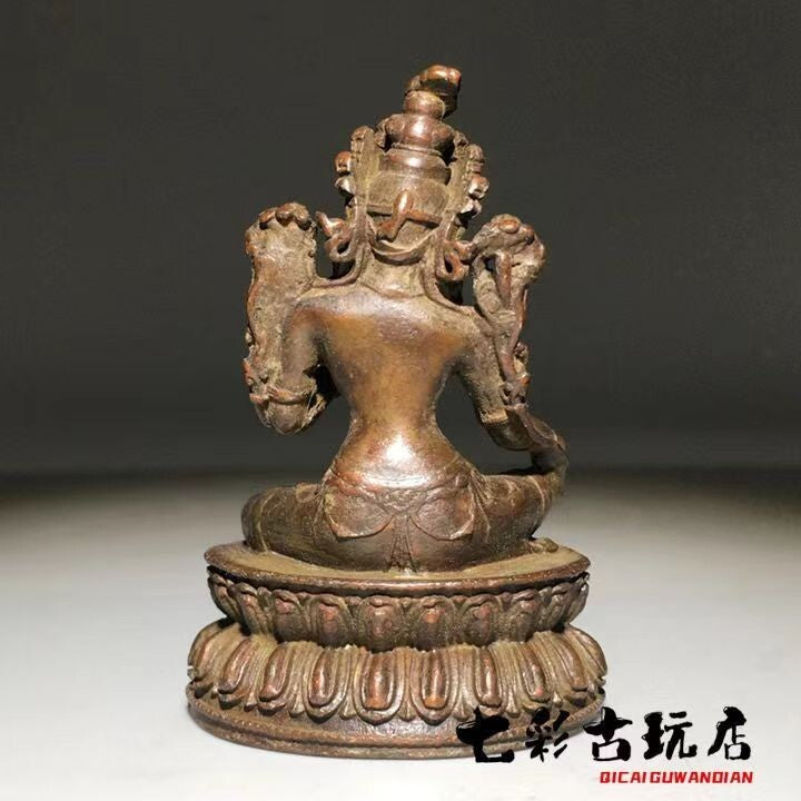 Vintage Chinese Tibetan Copper Bronze Buddha Tara