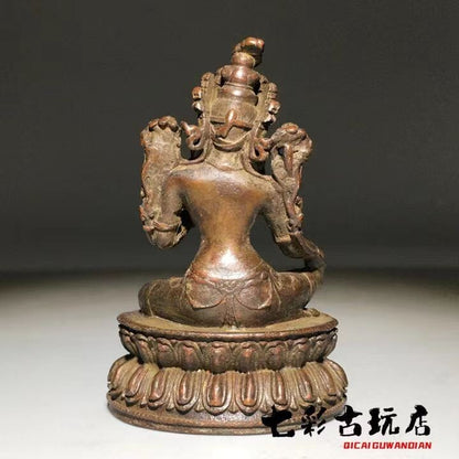 Vintage Chinese Tibetan Copper Bronze Buddha Tara