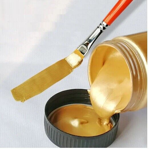 Acrylic Paint 60ml Gold Metallic Color DIY Waterproof Statuary Coloring Pigments