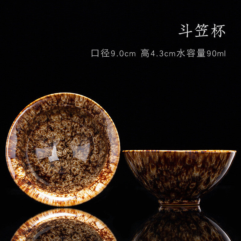 Tea Cup Ceramic Kungfu Teacup Chinese Jianzhan Traditional Ceramic Art Best Gift