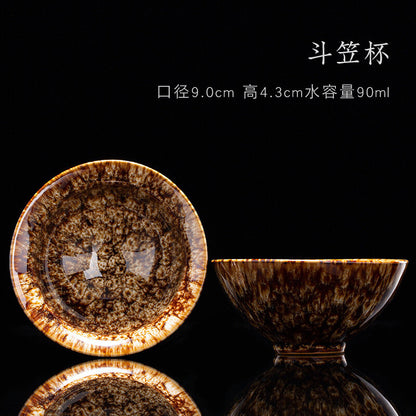 Tea Cup Ceramic Kungfu Teacup Chinese Jianzhan Traditional Ceramic Art Best Gift