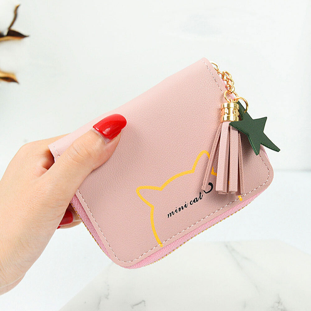 Fashion Small Women Zipper Wallet Leather Coin Bag Credit Card Mini Purse Clutch