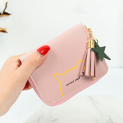 Fashion Small Women Zipper Wallet Leather Coin Bag Credit Card Mini Purse Clutch