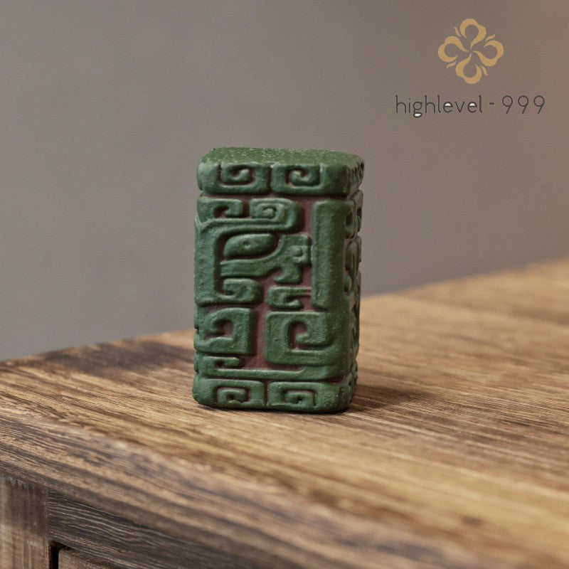 5.3cm Yixing Purple Clay Handmade Cover Holder Gaito Tea Pet Tea Set Accessories