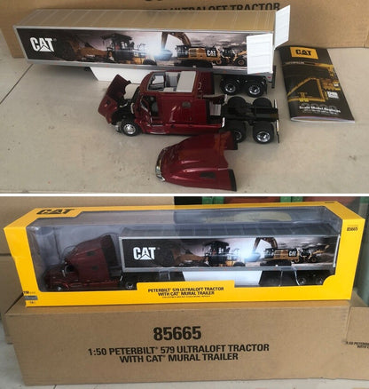 1:50 DM Peterbilt 579 Van Trailer Container Truck Vehicle Lorry Diecast Model