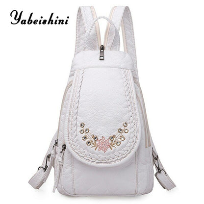 High Quality Backpack Women New Leather Backpack School Bag for Teenage Girls