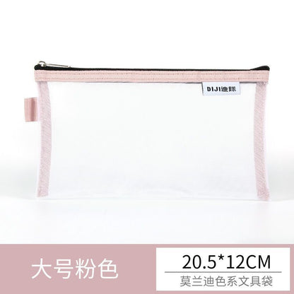 Makeup Pouch Lipstick Brush Storage Bags Transparent Mesh Traveling Cosmetic 1PC