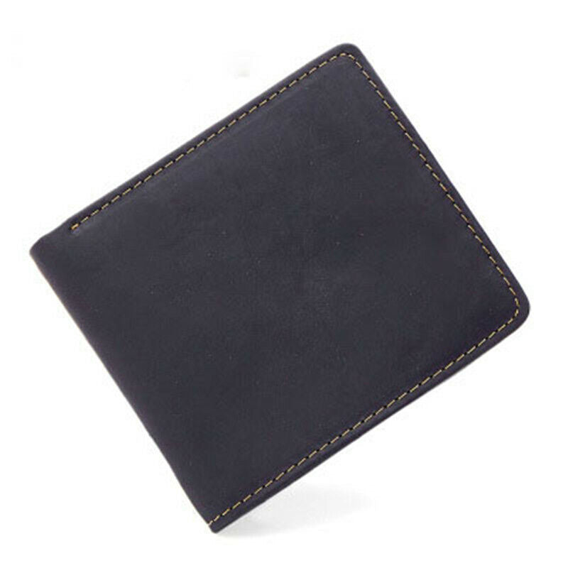 Leather Card Clamps Men's Wallet Card&ID Holder Bag Purse Cash Clip Billfold Bag
