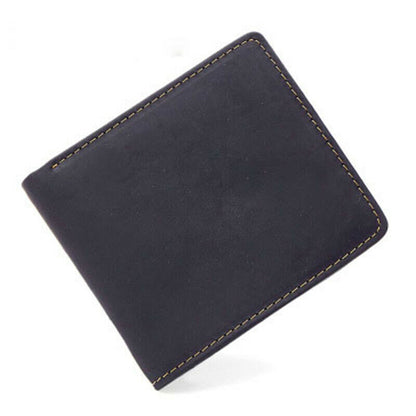 Leather Card Clamps Men's Wallet Card&ID Holder Bag Purse Cash Clip Billfold Bag
