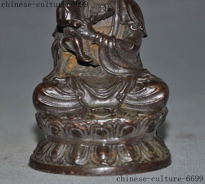 Old Chinese Buddhism bronze Kwan-Yin Guanyin Bodhisattva goddess Buddha statue