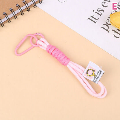 1Pc Braid Lanyard Phone Strap Carabiner Cord Bag Hanging Rope Keychain Pendant