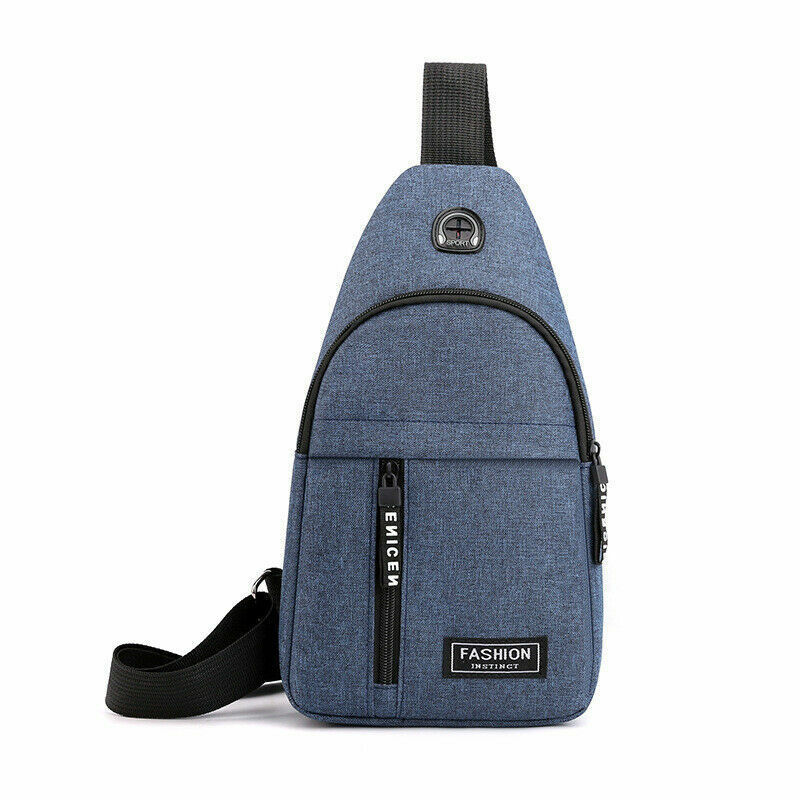 Men Nylon Shoulder Bags Sling Bag Sport Shoulder Chest Canvas Messenger Bag