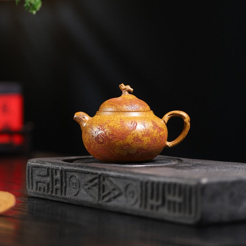 Yixing Zisha Tea pot Original Duan Clay Handmade Gourd Style High-Fired Teapots