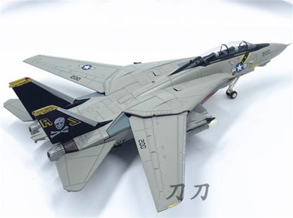 1/100 US F-14A Tomcat Fighter F14 Aircraft Model VF-84 Pirate Flag Squadron WLTK