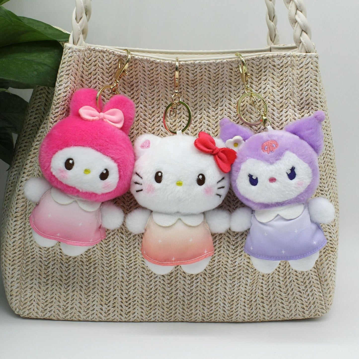 HelloKitty Plush Keychain Melody Bag Pendant Couple Pendant Keychain 4''