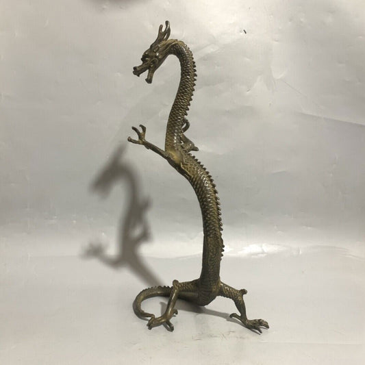 42 Cm Chinese Brass Animal Dragon Statue Bronze Dragon Statue Sculpture