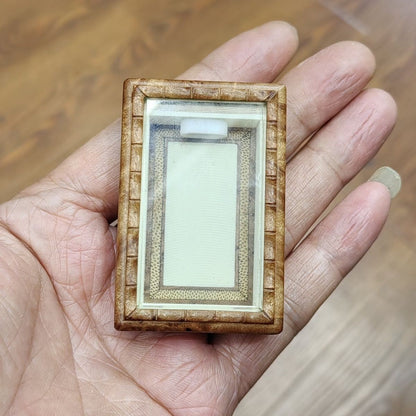 Vintage Burl Wood Cricket Cage Zhang Shenglin 4.1x6.2x1.5cm
