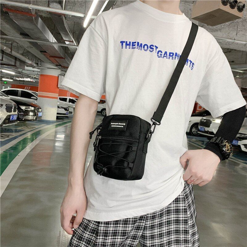 Messenger Handbag Cell Phone Pocket Purse Nylon Shoulder Bag 14*16*6CM Polyester