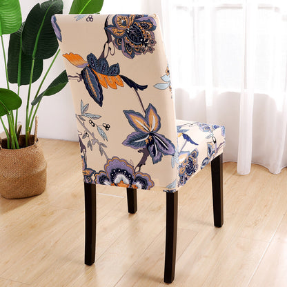 1/4/6pcs Stretch Spandex Dining Room Printed Chair Covers Slipcovers Home Decor