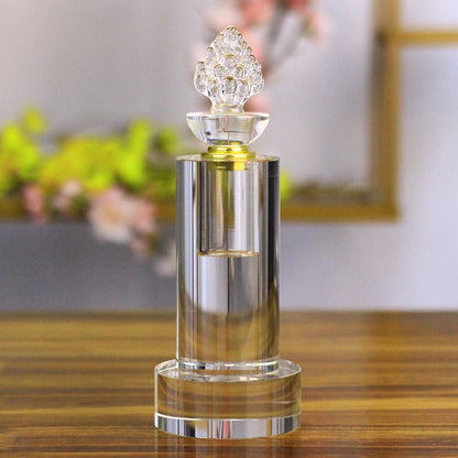 Large Crystal Buddha Pagoda Stupa Transparent Visible Sealed Reliquary Bottle
