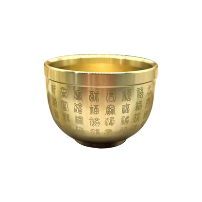 Brass Fortune Cup Desk Decor Ornament Study Living Room Accessory