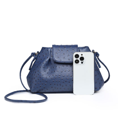 Elegant Handbag Ostrich Pattern Handbag Synthetic Leather Cloud Bag 27*11*17 CM