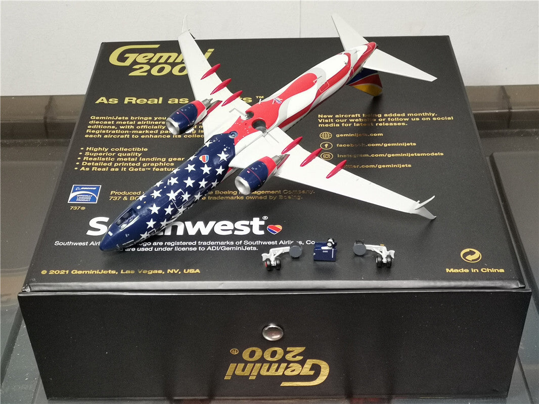 1:200 Geminijets Southwest BOEING B737-800 Airplane Diecast Aircraft Model
