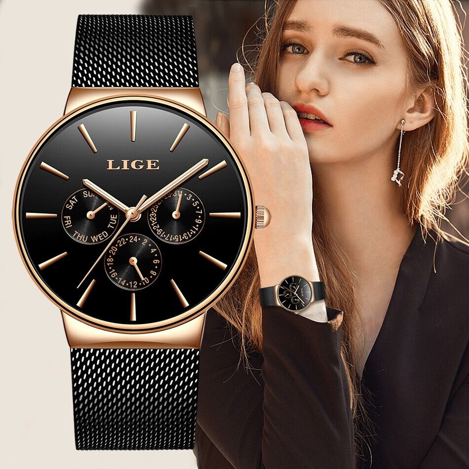 Watch for Women Luxury Jewelry Steel Quartz Wristwatches Gift for Ladies Present