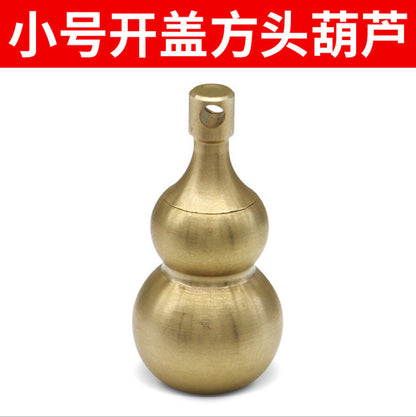 New Brass gourd waterproof pill box bottle case Pendant keychain Necklace Gifts