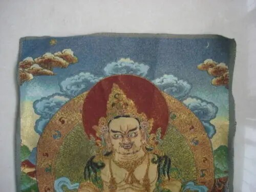 Beautiful Tibetan Silk Inwrought Buddha Thangka