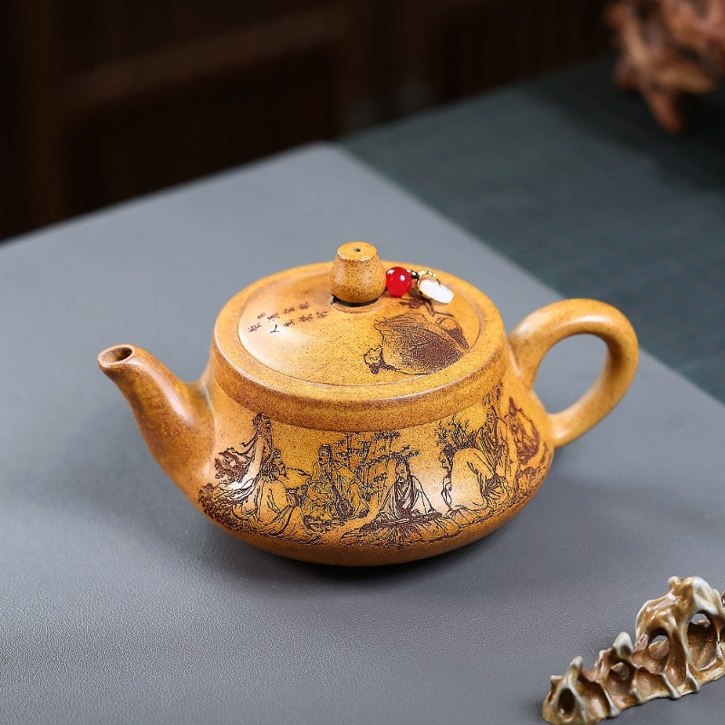 Handmade Tea Pot True Yixing Zisha Duan Clay Master Pot With Certificate Paper