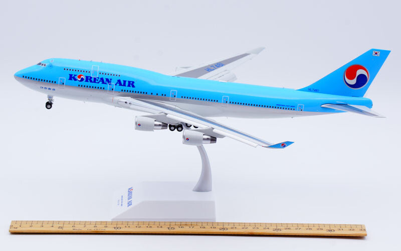 1:200 JC Wings KOREAN AIR BOEING 747-400 Flap Down Plane Diecast Aircraft Model