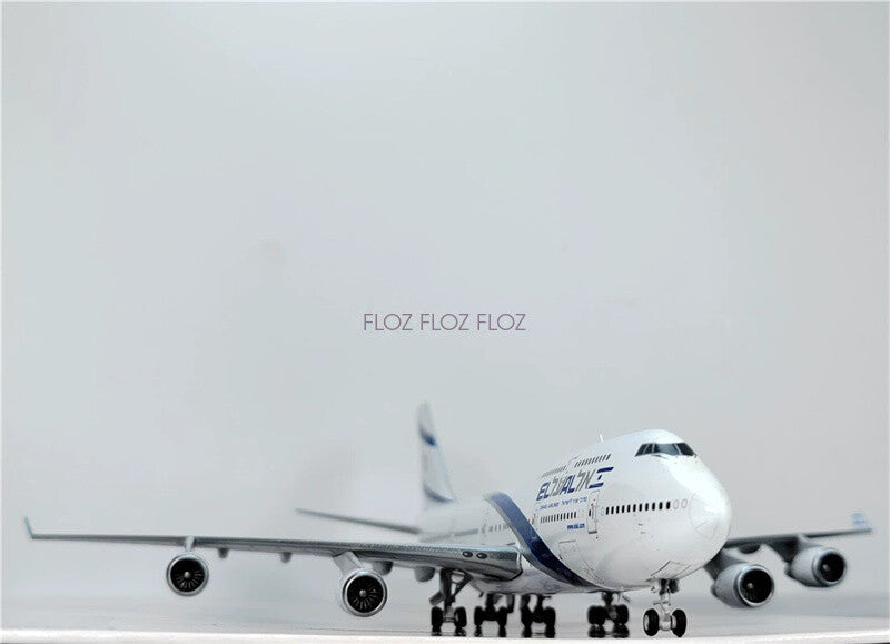 JC WINGS Israel Airlines for Boeing B747-400 4X-ELA With Aviationtag 1:400 Model