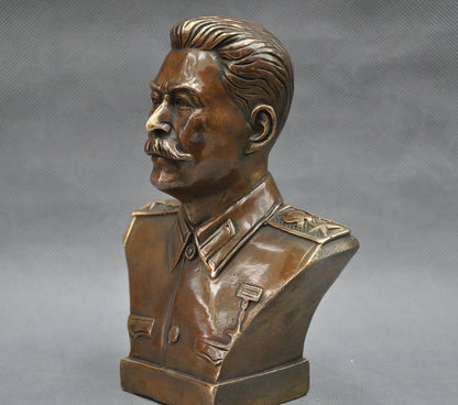 Russian Leader Joseph Stalin Bust Bronze Statue