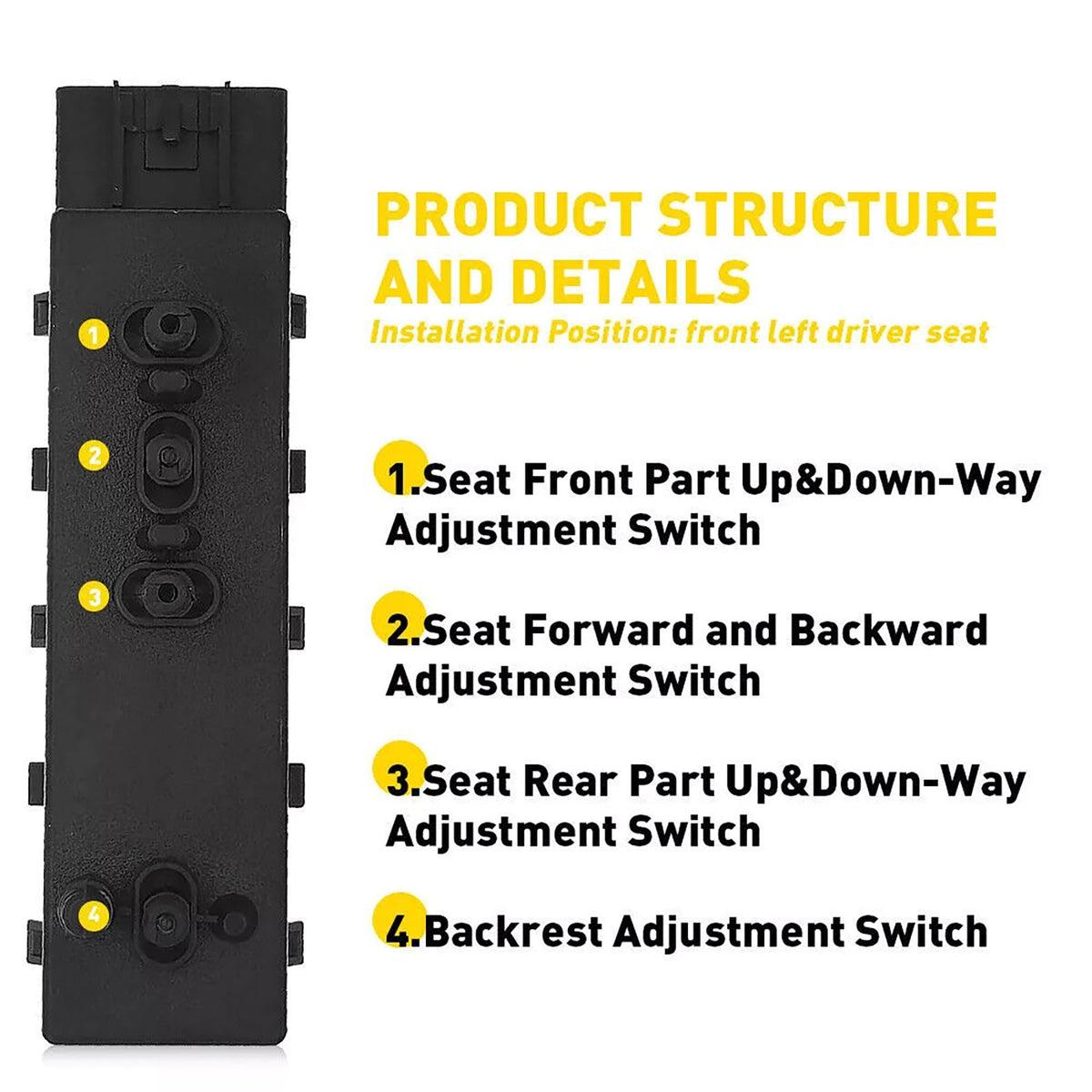 25974714 MPNAK-04927 1S12380 SW9444 PSW149 Seat Control Switch For Chevrolet