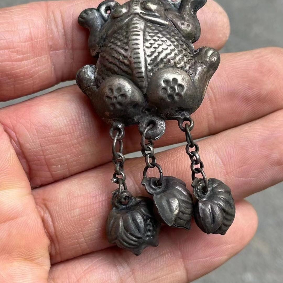 Tibetan Silver Goldfish Tassel Pendant Vintage DIY Jewelry Craft Charm