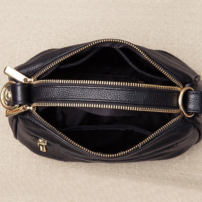 Genuine Leather Crossbody Bags Small Shoulder Messenger Purses Handbags Zipper