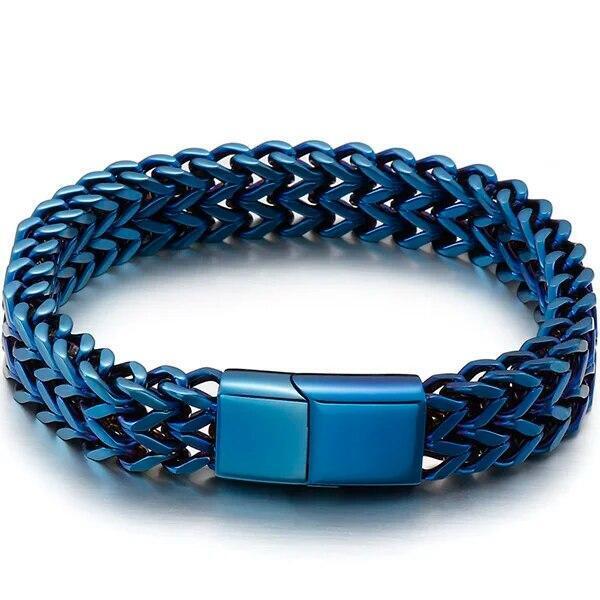 Meshed Woven Stainless Steel Bracelet Curb Chain Cuban Link Wristband Men Women