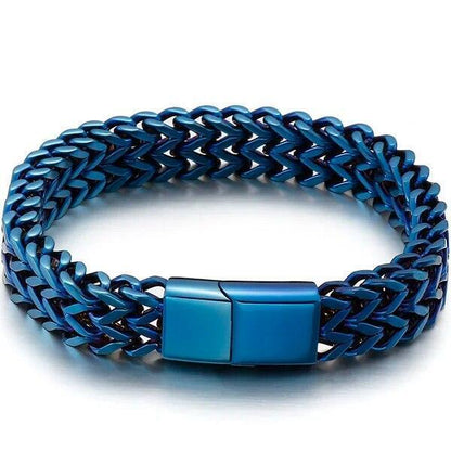 Meshed Woven Stainless Steel Bracelet Curb Chain Cuban Link Wristband Men Women