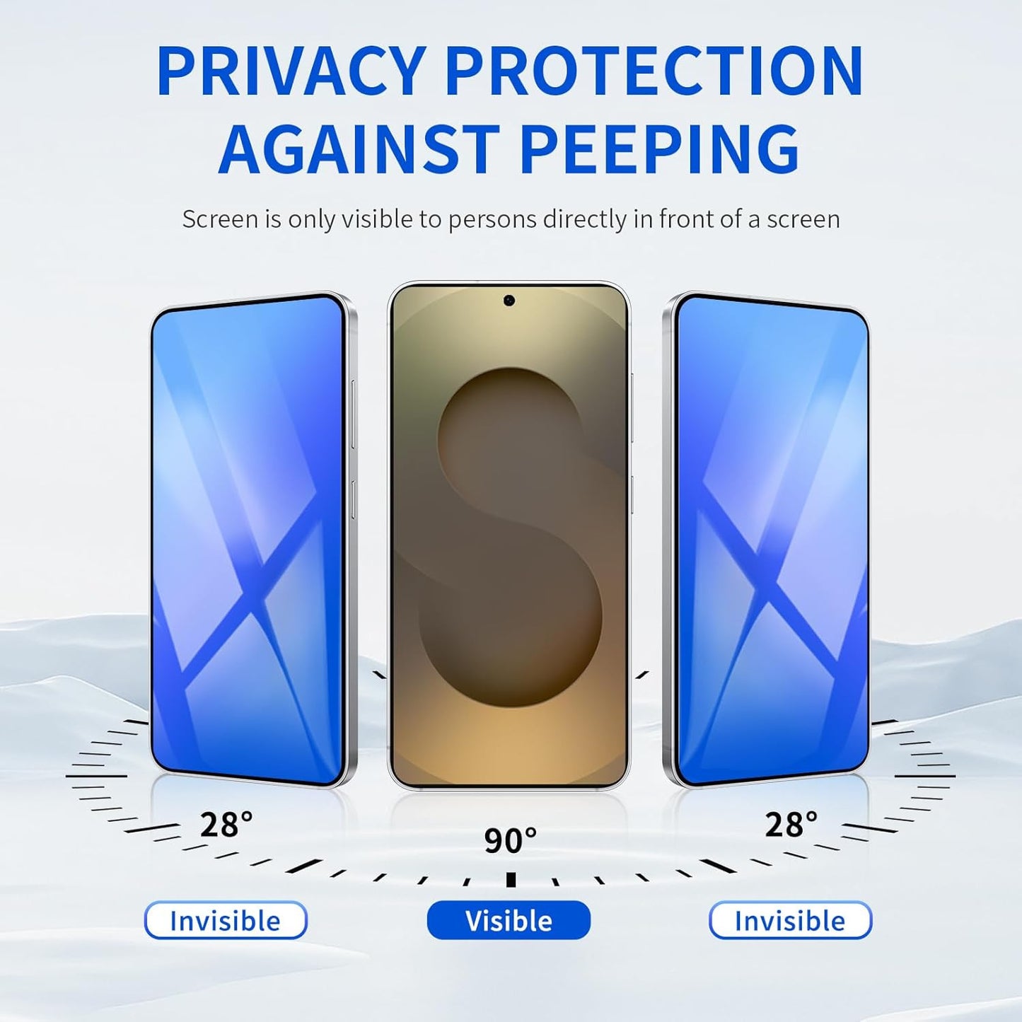 2 Pack for Samsung Galaxy S25 Ultra Privacy Screen Protector[Colorful-Blue][0.08