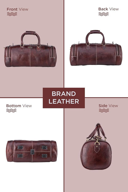 Genuine Leather Travel Duffel Bag Weekend Luggage Leather Duffle Bag