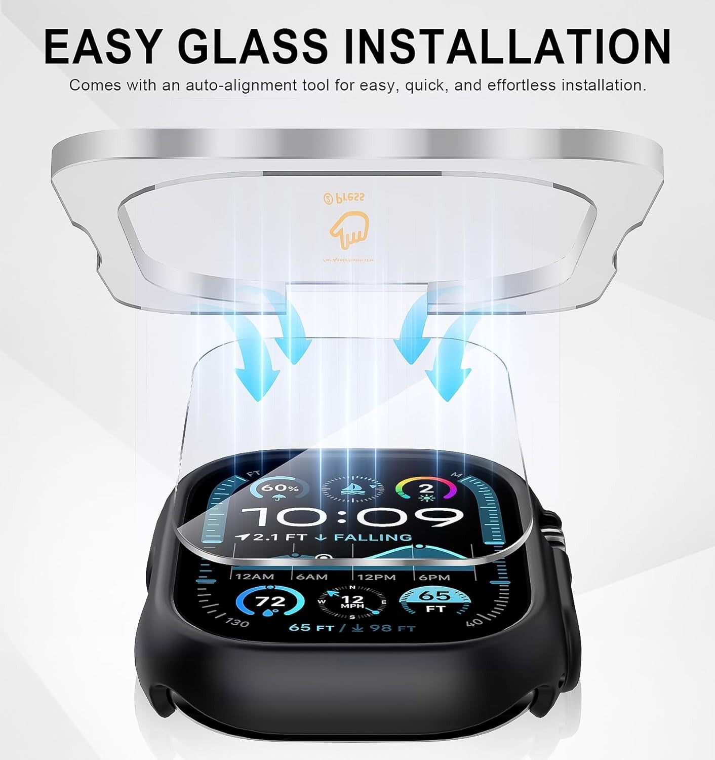 2+2-Pack for Apple Watch Ultra 3/2/1 49Mm Case +Tempered Glass Screen Protector