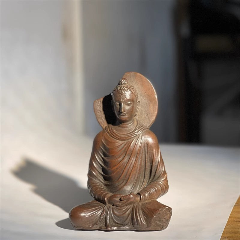 6.4" Guatama Buddha Statue Meditation Buddhism Zen Ornament Shine Home Decor